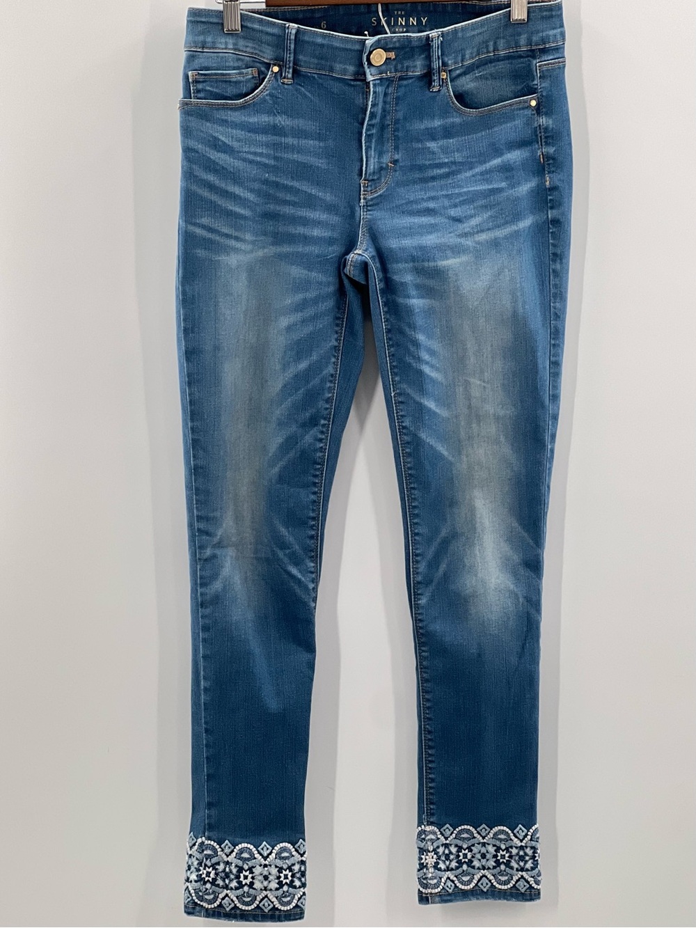 J117 The Skinny Crop Jeans Blue Size 6